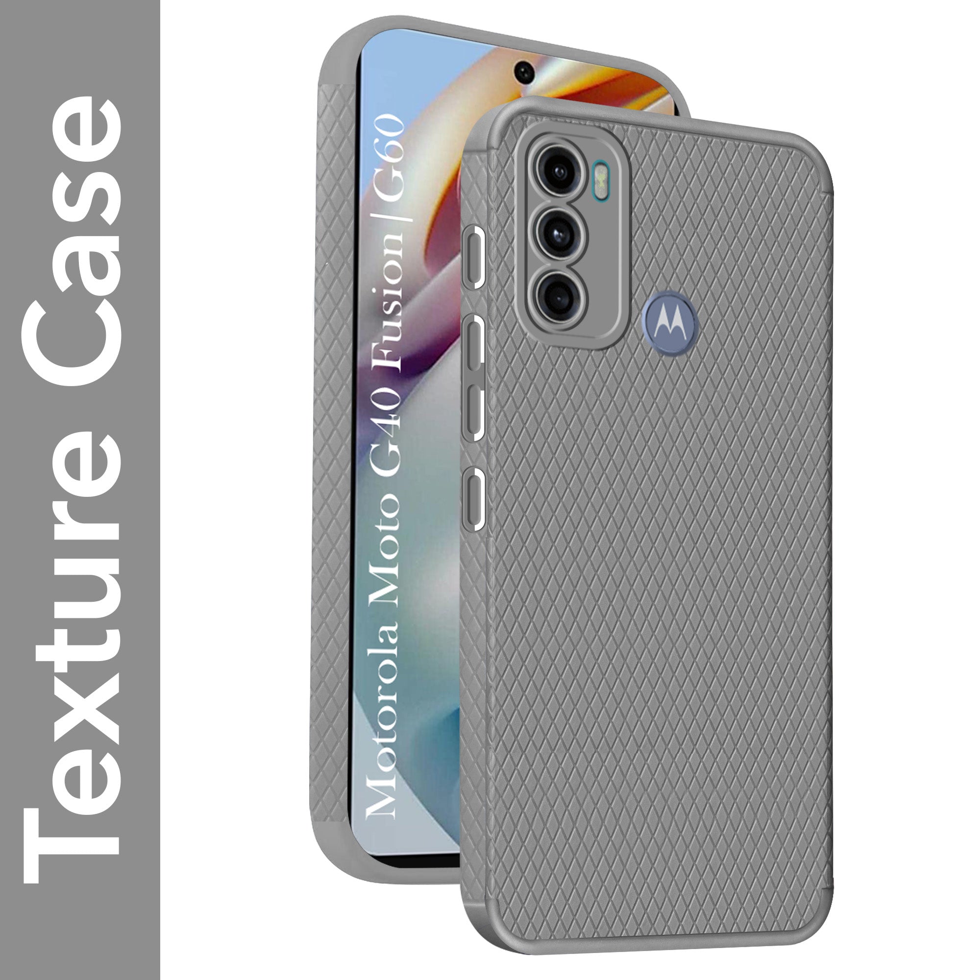 For Motorola Moto G40 Fusion | G60 Back Cover Case (Liquid Silicone | Side Grip | Camera Protection)