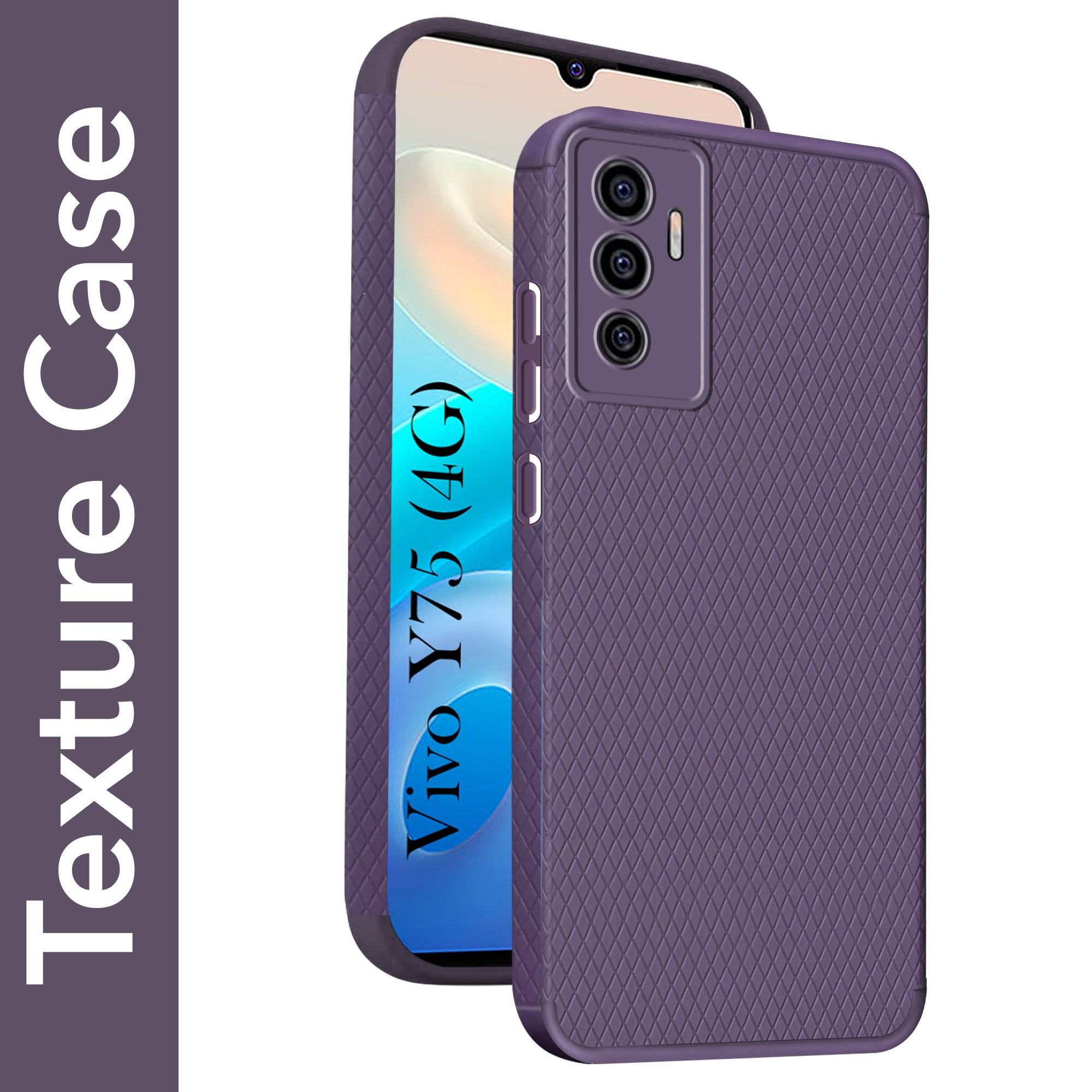 For Vivo Y75 4G Back Cover Case (Liquid Silicone | Side Grip | Camera Protection)