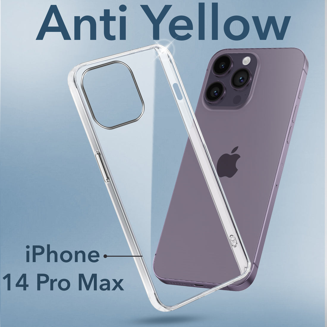 For Apple iPhone 14 Pro Max Back Cover Case (Hard Anti Yellow Clear Case | Drop & Camera Protection | Shockproof Polycarbonate)