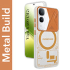 For Vivo Y400 Metallic Back Cover Case (Metallic Camera Protection & Buttons | Translucent Milky Shade | Hard Polycarbonate)