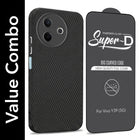 For Vivo Y39 Combo with Back Cover and 9H Tempered Glass (Liquid Silicone | Camera Protection | Oleophobic Coating Screen Glass)