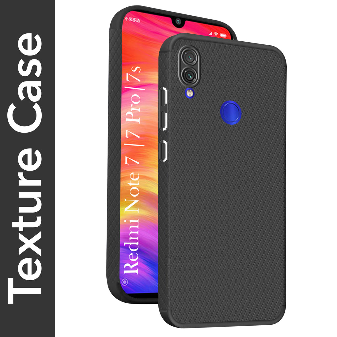 For Redmi Note 7 | Note 7S | Note 7 Pro Back Cover Case (Liquid Silicone | Side Grip | Camera Protection)