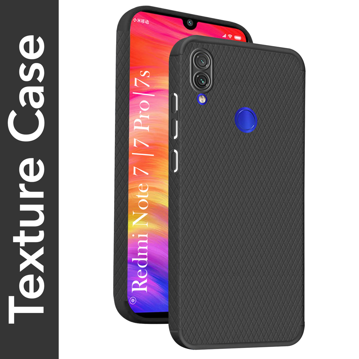 For Redmi Note 7 | Note 7S | Note 7 Pro Back Cover Case (Liquid Silicone | Side Grip | Camera Protection)
