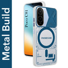 For Poco C81 5G Metallic Back Cover Case (Metallic Camera Protection & Buttons | Translucent Milky Shade | Hard Polycarbonate)