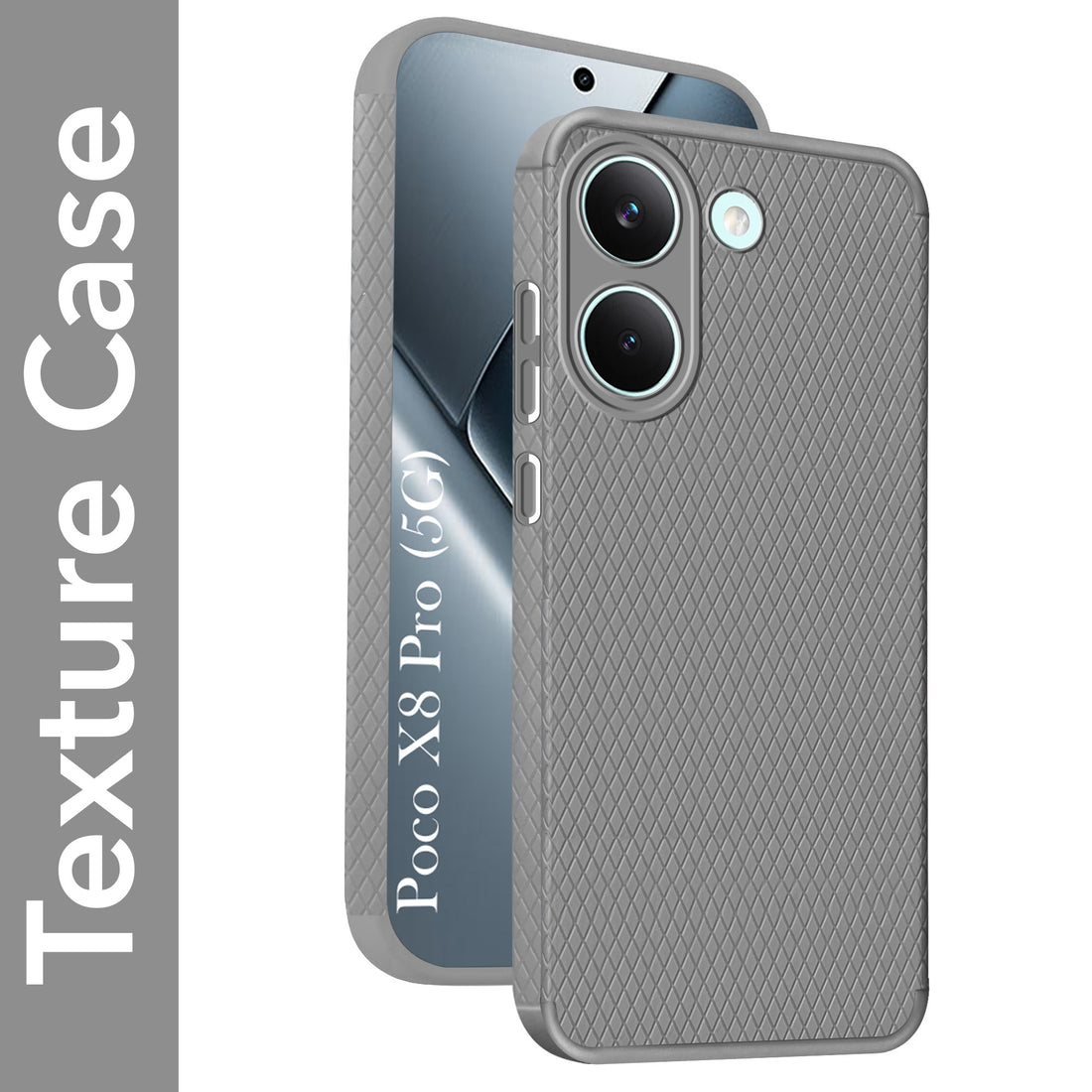 For Poco X8 Pro Back Cover Case Liquid Silicone (Camera Protection | Side Grip Texture | Soft and Flexible)