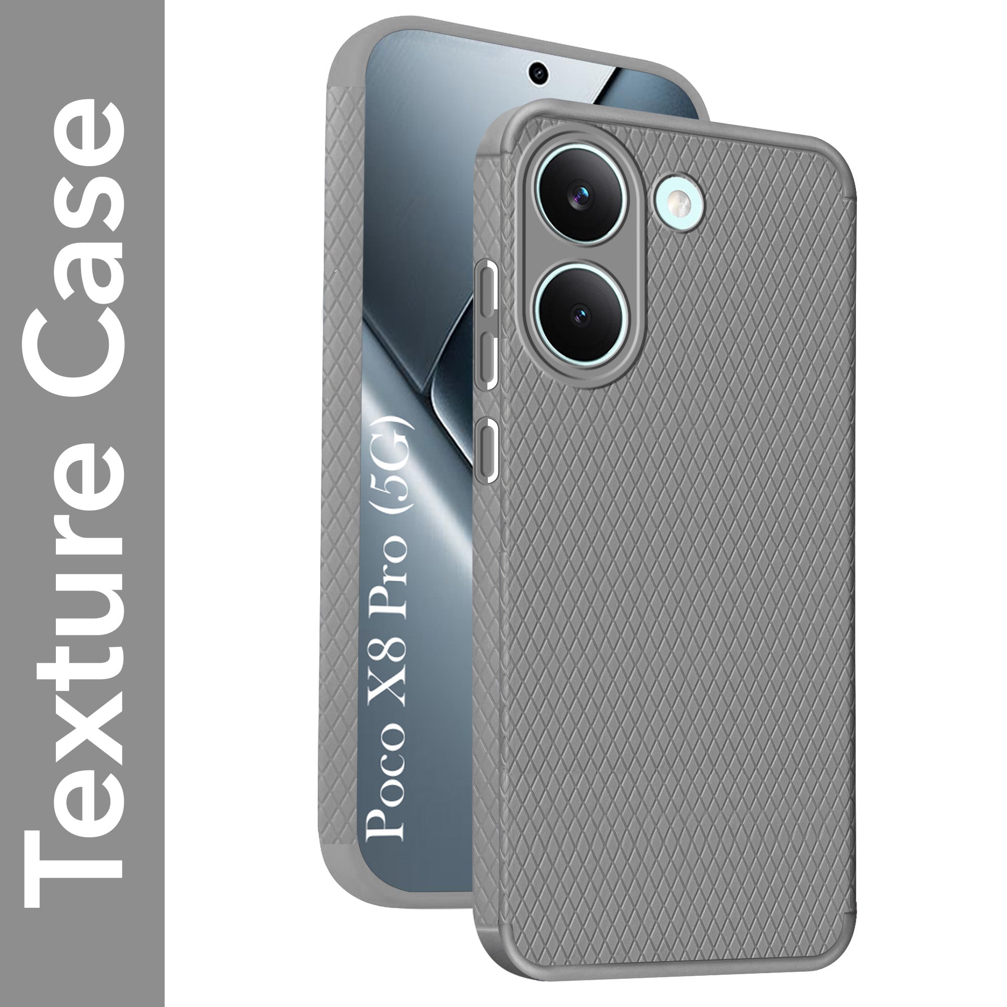 For Poco X8 Pro Back Cover Case Liquid Silicone (Camera Protection | Side Grip Texture | Soft and Flexible)