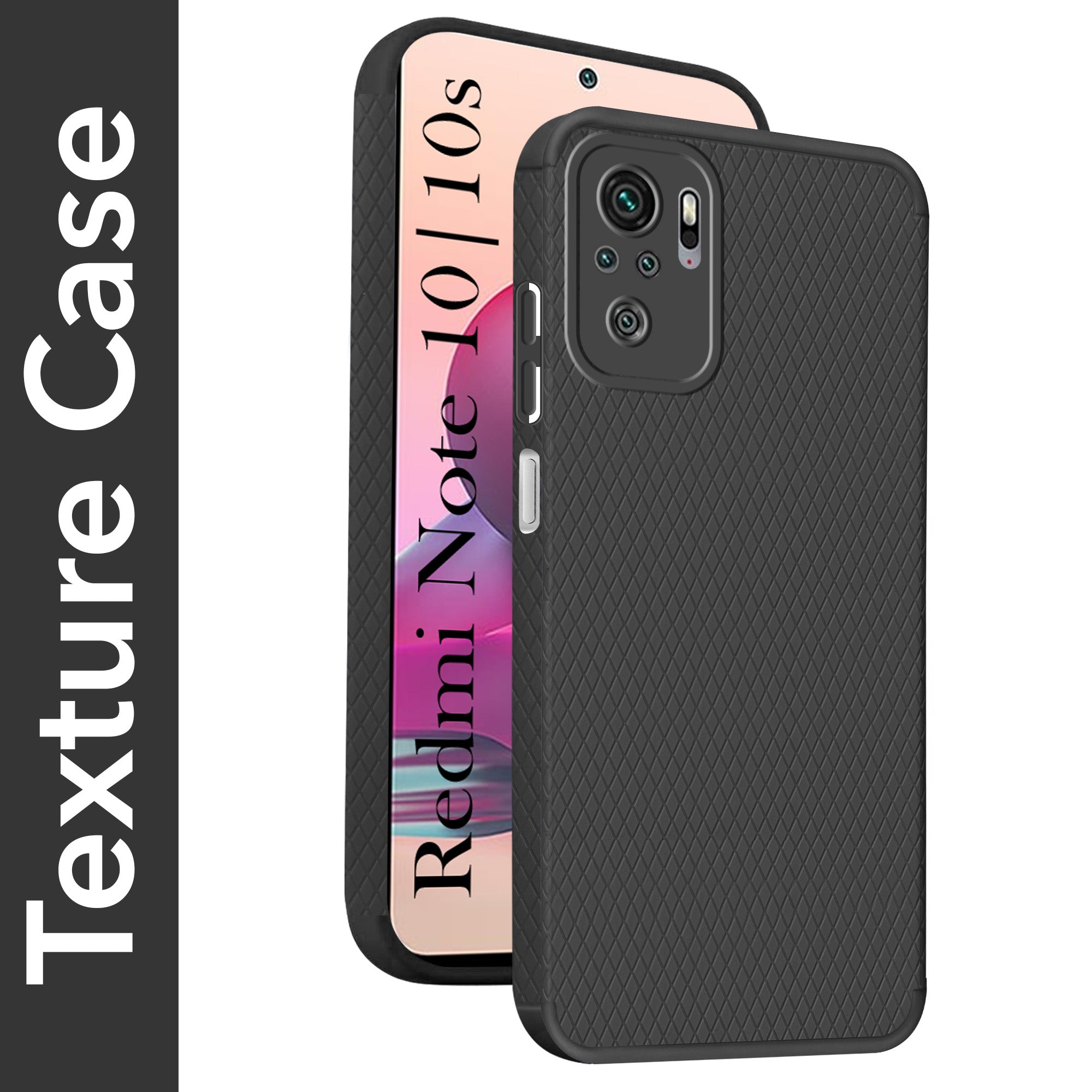 For Xiaomi Mi Redmi Note 10 | Note 10S Back Cover Case (Liquid Silicone | Side Grip | Camera Protection)
