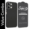 For Vivo Y11 | Vivo Y21 5G Combo with Back Cover and 9H Tempered Glass (Liquid Silicone | Camera Protection | Oleophobic Coating Screen Glass)