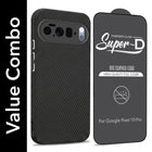 For Google Pixel 10 Pro Combo with Back Cover and 9H Tempered Glass (Liquid Silicone | Camera Protection | Oleophobic Coating Screen Glass)