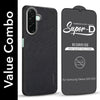For Samsung Galaxy A26 5G Combo (Textured Grip Design | Micro-Fiber Cloth Inside | Oleophobic Coating Screen Glass)