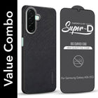 For Samsung Galaxy A26 5G Combo (Textured Grip Design | Micro-Fiber Cloth Inside | Oleophobic Coating Screen Glass)