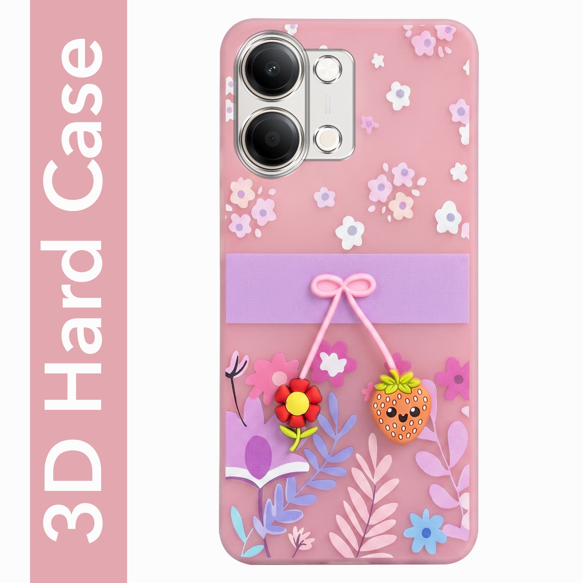 For Vivo Y05 4G Back Cover Case (3D Cute Cartoons | Hard Back Side Soft | Matte Premium Finish | HD Printing)