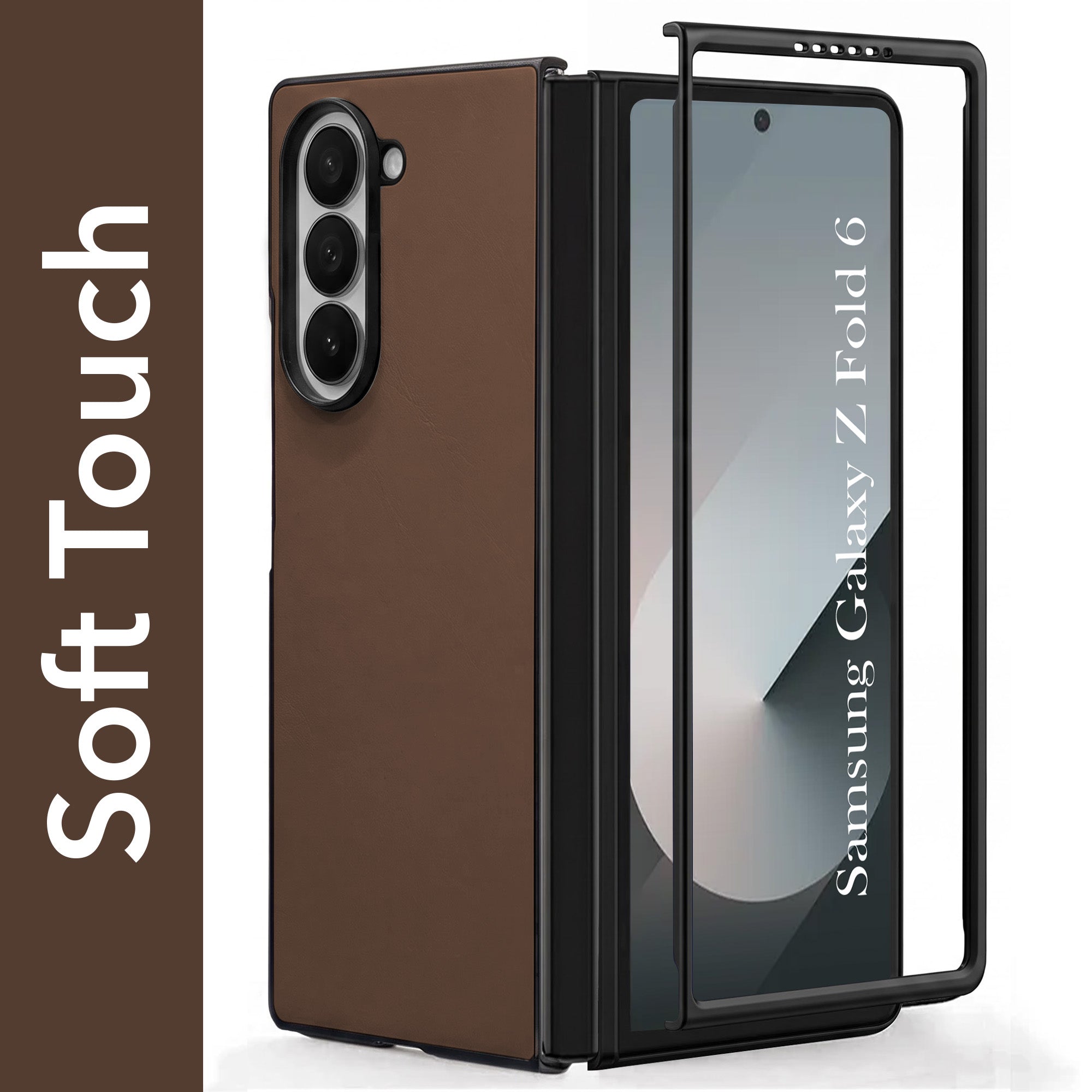 For Samsung Galaxy Z Fold 6 5G Premium Cover Case (Soft Leather Touch | Interior Protective Cloth | Slim 360* Protection)