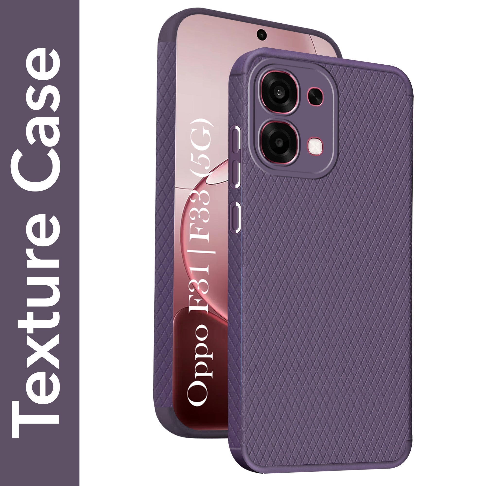 For Oppo F31 5G | Oppo F33 5G Back Cover Case Liquid Silicone (Camera Protection | Side Grip Texture | Soft and Flexible)