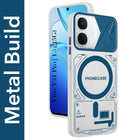 For Vivo Y51 Pro 5G | Vivo T5x Metallic Back Cover Case (Metallic Camera Protection & Buttons | Translucent Milky Shade | Hard Polycarbonate)