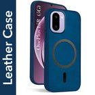 For OnePlus 15R Back Cover Case Leather Finish (MagSafe Compatible Wireless Charging | Soft Touch | Camera Bump Protection)