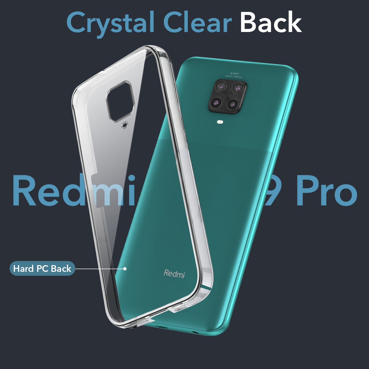 For Redmi Note 9 Pro | 9 Pro Max | Note 10 Lite Back Cover Case (Hard Anti Yellow Clear Case | Drop & Camera Protection | Shockproof Polycarbonate)