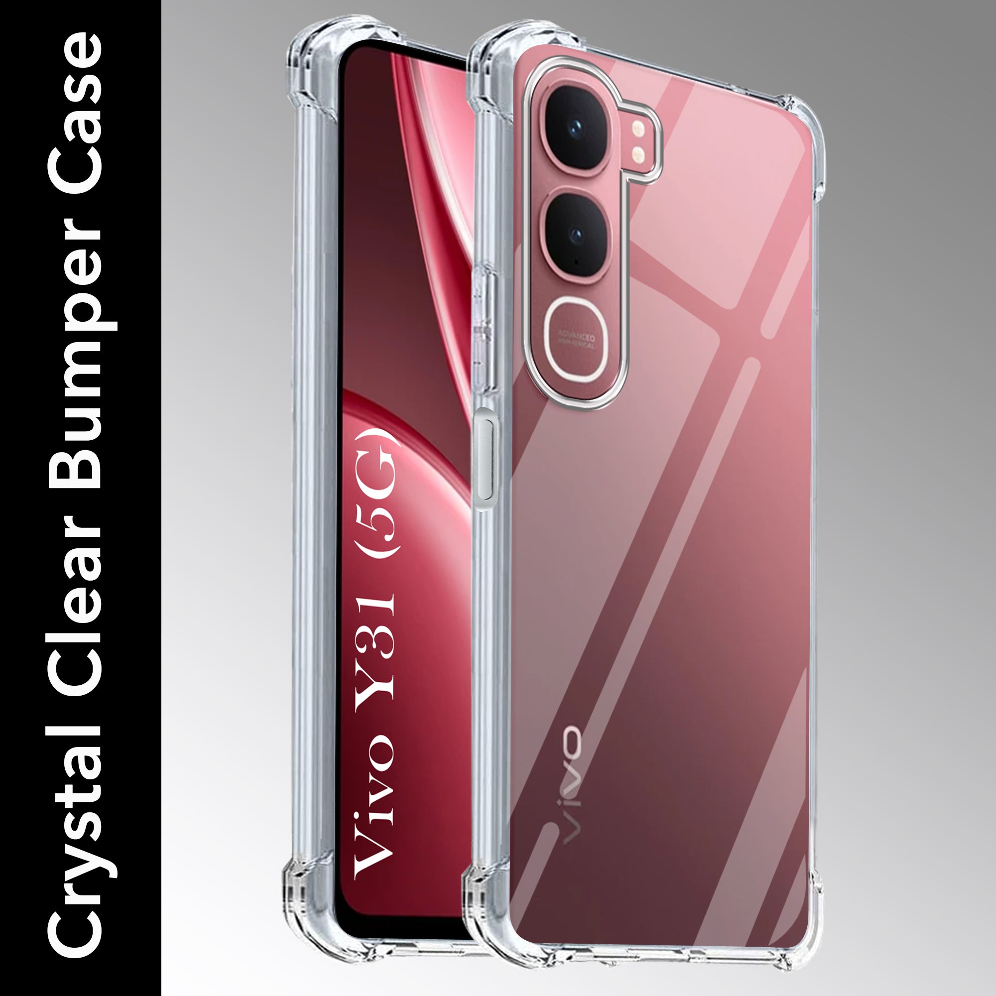 For Vivo Y31 5G Shockproof Crystal-Clear Back Cover ( Drop & Camera Protection | Hard Polycarbonate)