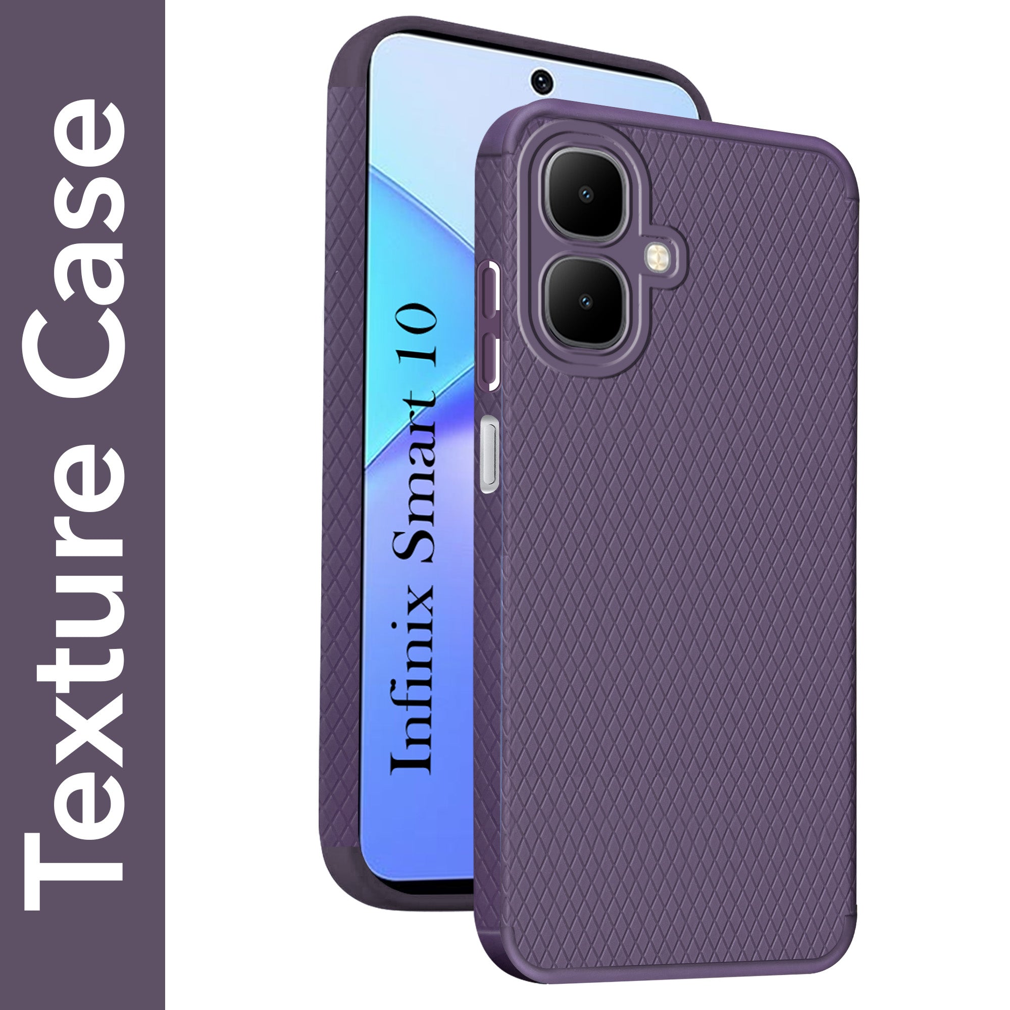 For Infinix Smart 10 Back Cover Case (Liquid Silicone | Side Grip | Camera Protection)
