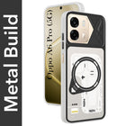 For Oppo A6 Pro Metallic Back Cover Case (Metallic Camera Protection & Buttons | Translucent Milky Shade | Hard Polycarbonate)
