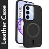 For Realme C83 5G Back Cover Case Leather Finish (MagSafe Compatible Wireless Charging | Soft Touch | Camera Bump Protection)
