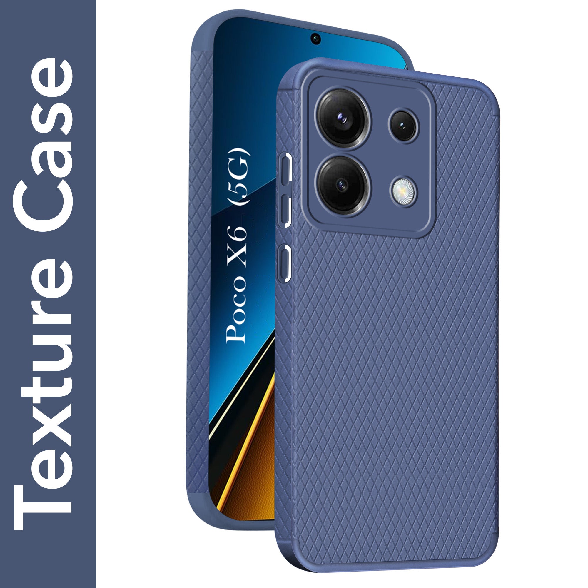 For Poco X6 5G Back Cover Case (Liquid Silicone | Side Grip | Camera Protection)