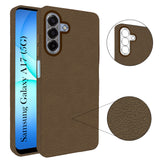 For Samsung Galaxy A17 5G | Samsung Galaxy F17 Back Cover Case (Glass Like Camera Protection | Leather Feel | Minimalist Professional Grip)