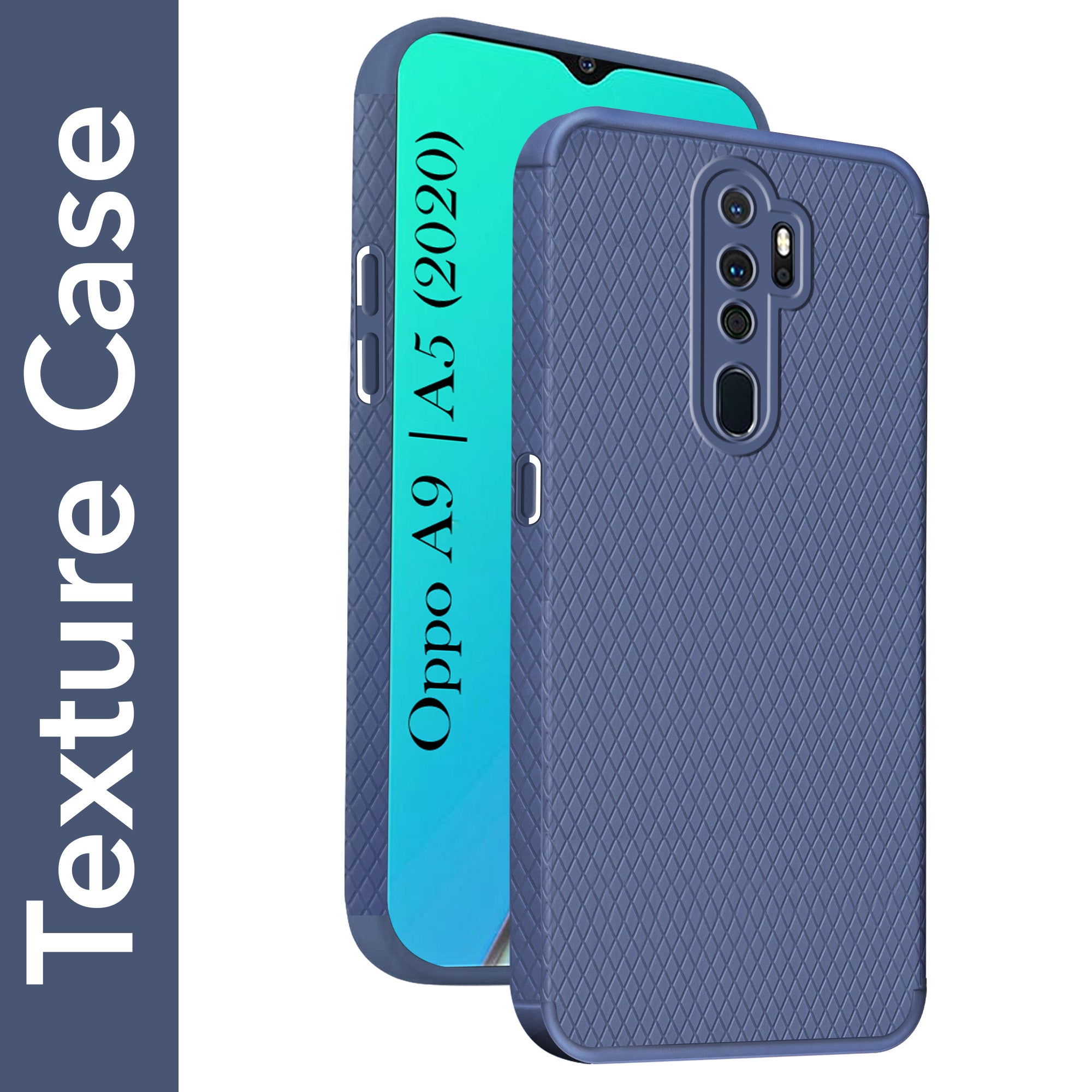 For Oppo A5 (2020) | A9 (2020) Back Cover Case Liquid Silicone (Camera Protection | Side Grip Texture | Soft and Flexible)