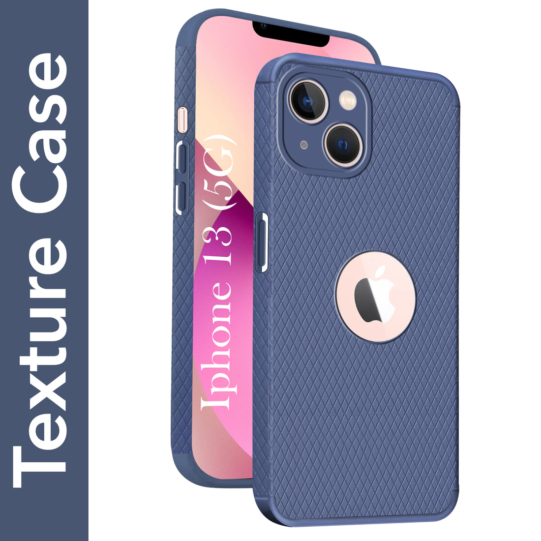 For Apple iPhone 13 Back Cover Case Liquid Silicone (Camera Protection | Side Grip Texture | Soft and Flexible)