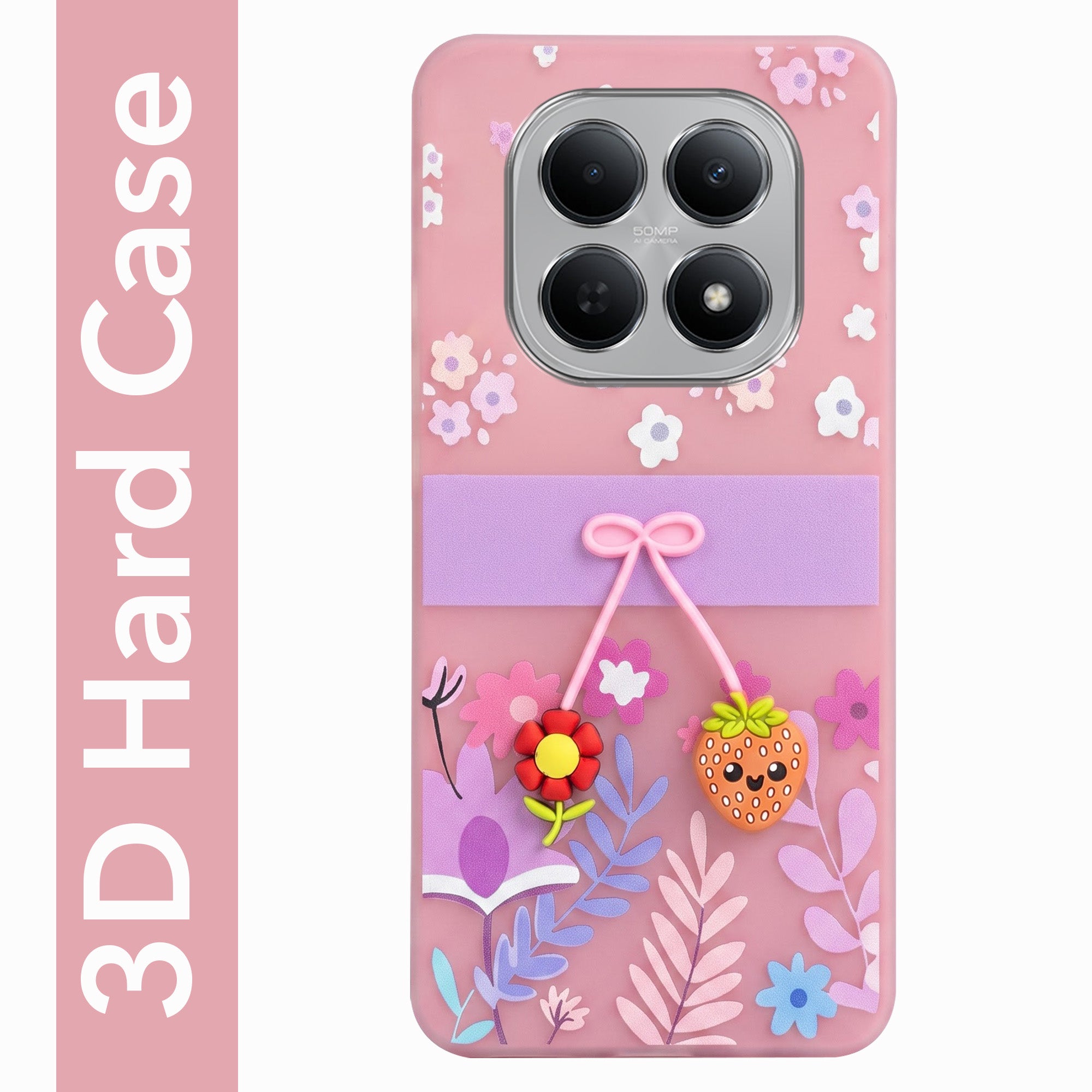 For Poco M8 5G Back Cover Case (3D Cute Cartoons | Hard Back Side Soft | Matte Premium Finish | HD Printing)