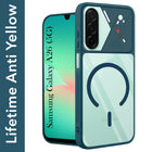 For Samsung Galaxy A26 5G Back Cover Case Lifetime Anti-Yellow Clear (Camera Protection | Side Grip | Wireless MagSafe Compatible)