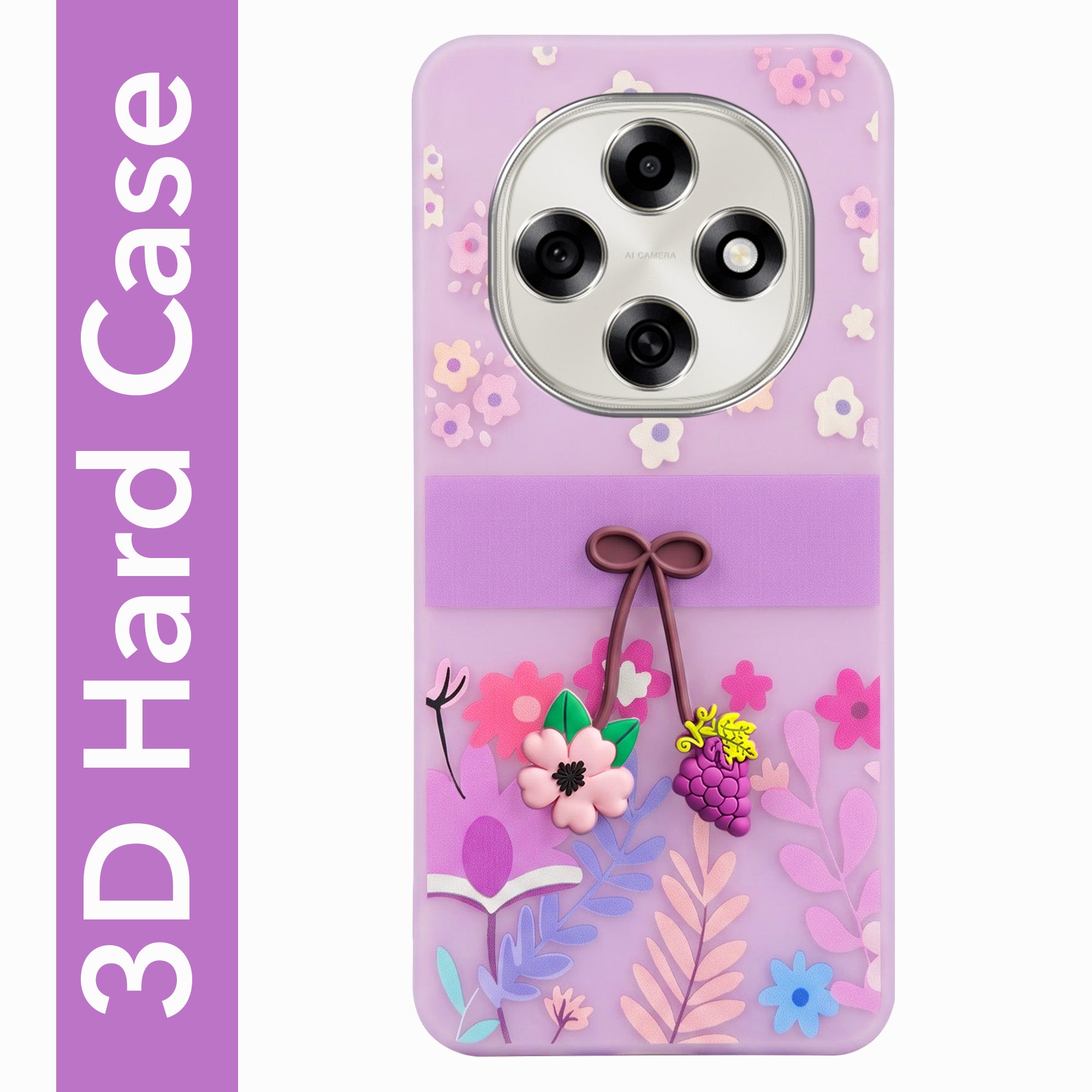 For Oppo F31 Pro Back Cover Case (3D Cute Cartoons | Hard Back Side Soft | Matte Premium Finish | HD Printing)