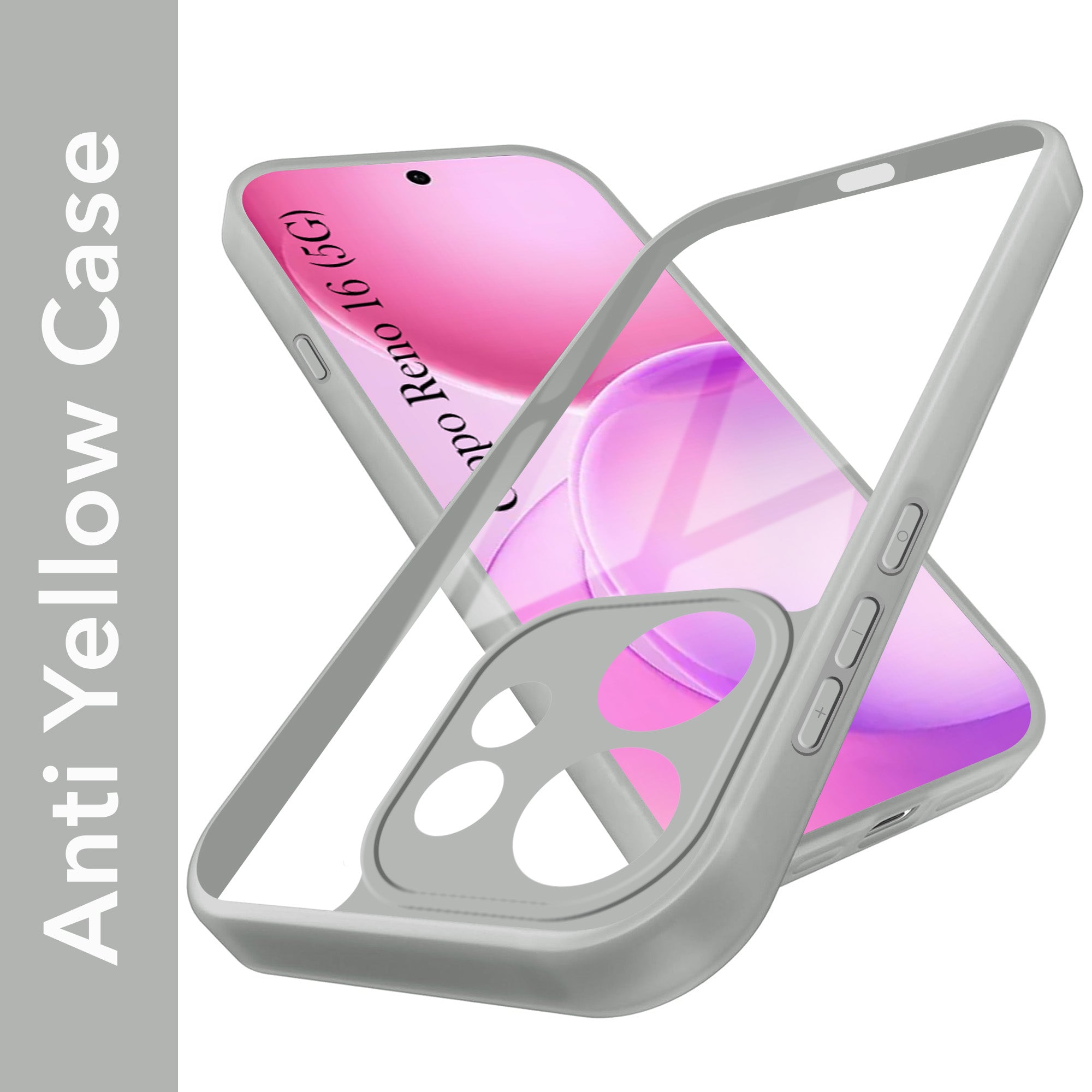 For Oppo Reno 16 Back Cover Case Ultra-Hybrid (Lifetime Anti Yellow | Anti Scratch | Crystal Clear Shockproof)