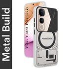 For Vivo Y400 Pro Metallic Back Cover Case (Metallic Camera Protection & Buttons | Translucent Milky Shade | Hard Polycarbonate)