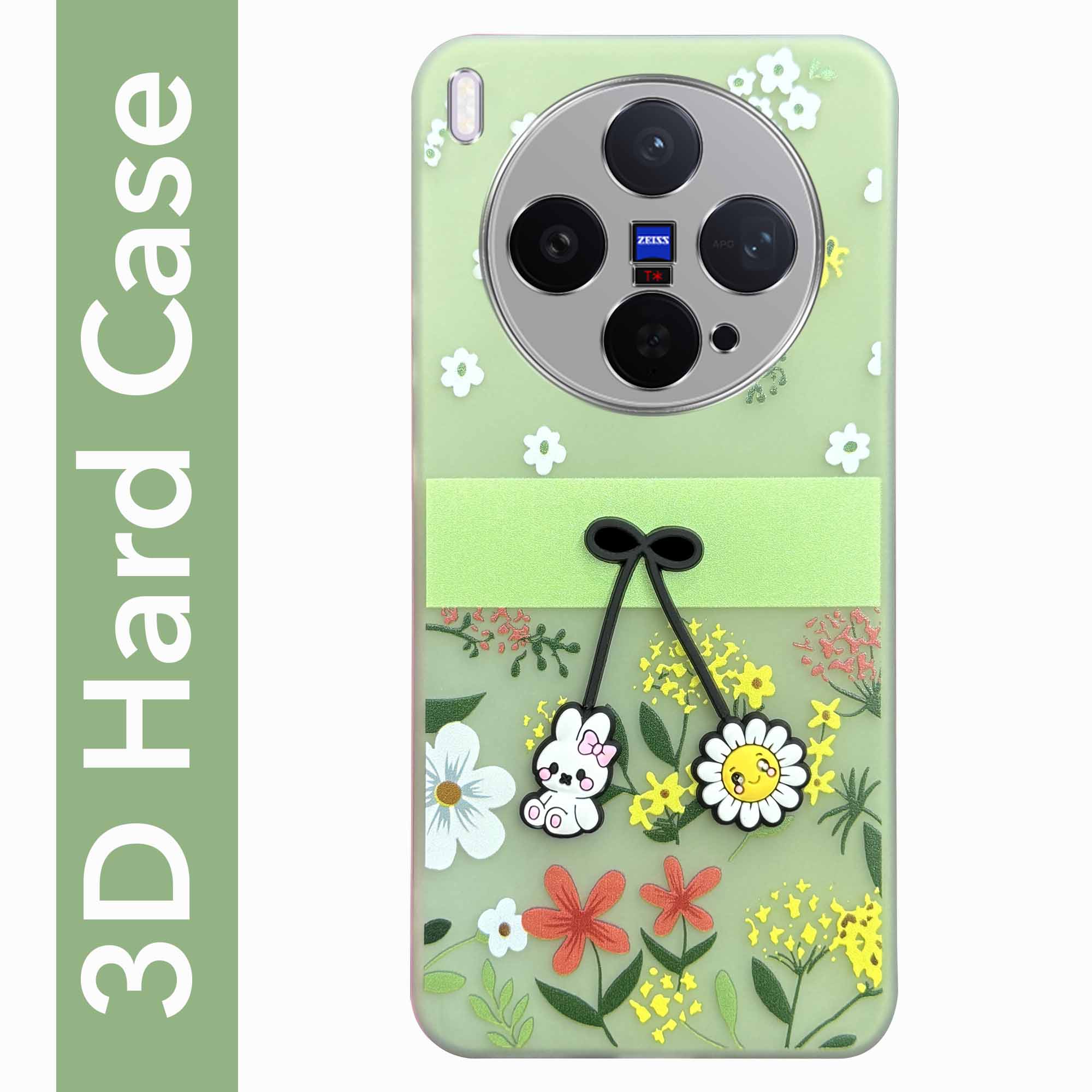 For Vivo X300 5G Back Cover Case (3D Cute Cartoons | Hard Back Side Soft | Matte Premium Finish | HD Printing)