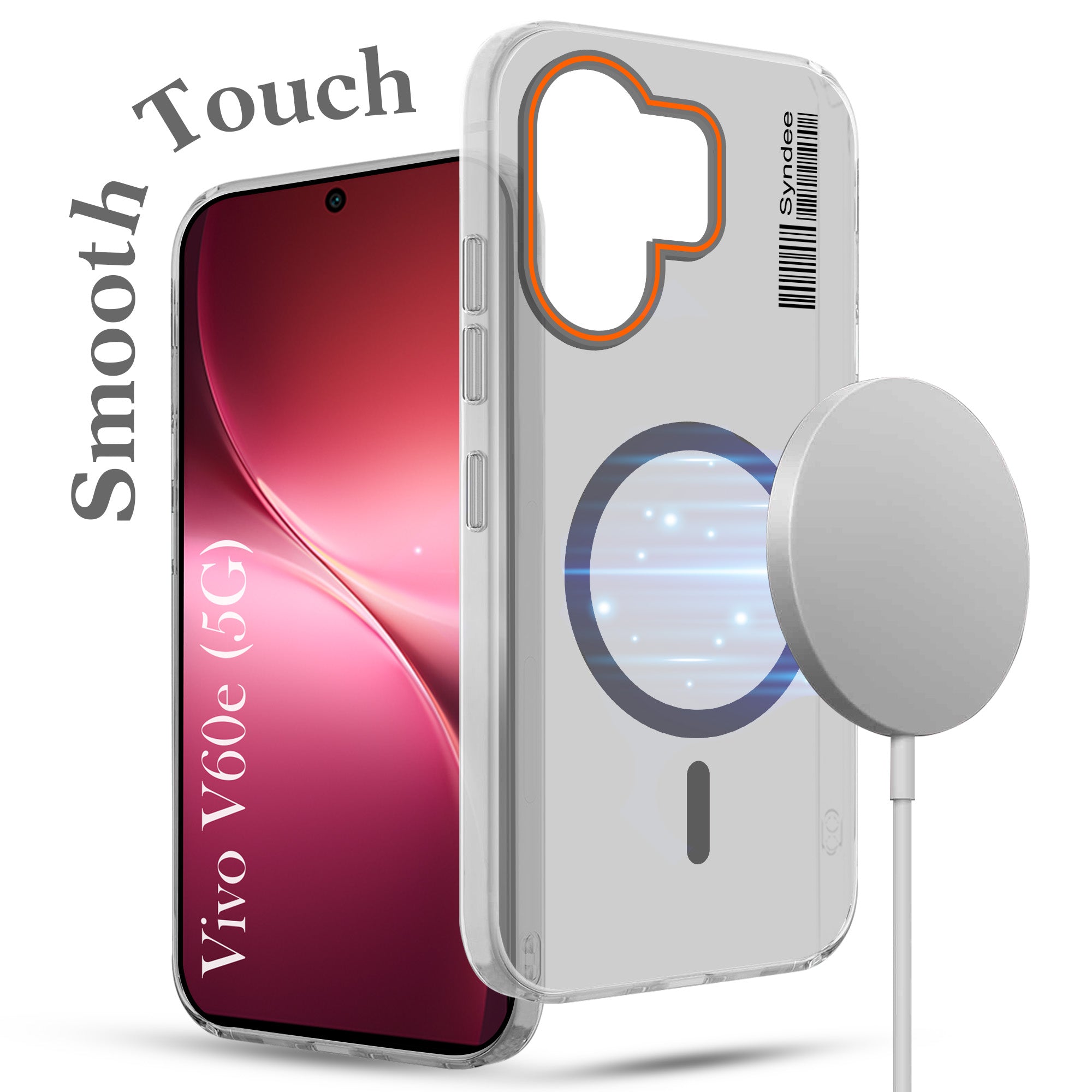 For Vivo V60e Back Cover Case (Soft Touch | Camera Bump Protection | MagSafe Compatible | Matte Finish)