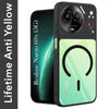 For Realme Narzo 60x Back Cover Case Lifetime Anti-Yellow Clear (Camera Protection | Side Grip | Wireless MagSafe Compatible)