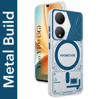 For Vivo Y100 5G Metallic Back Cover Case (Metallic Camera Protection & Buttons | Translucent Milky Shade | Hard Polycarbonate)