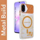 For Samsung Galaxy A07 5G | F70e 5G Metallic Back Cover Case (Metallic Camera Protection & Buttons | Translucent Milky Shade | Hard Polycarbonate)