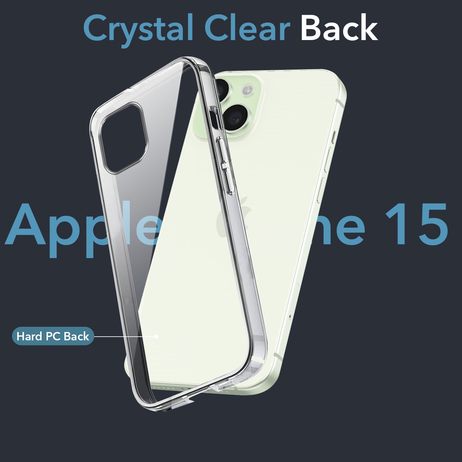 For Apple iPhone 15 Back Cover Case (Hard Anti Yellow Clear Case | Drop & Camera Protection | Shockproof Polycarbonate)