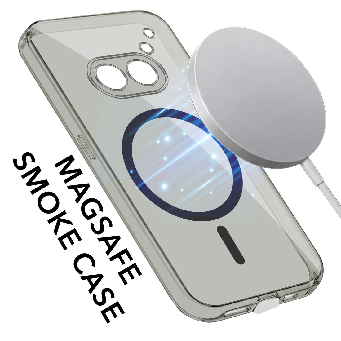 For Nothing Phone 2A 5G Back Cover Case Lifetime Anti-Yellow MagSafe Compatible Clear (Sleek Hard Crystal | Shockproof and Camera Protection)