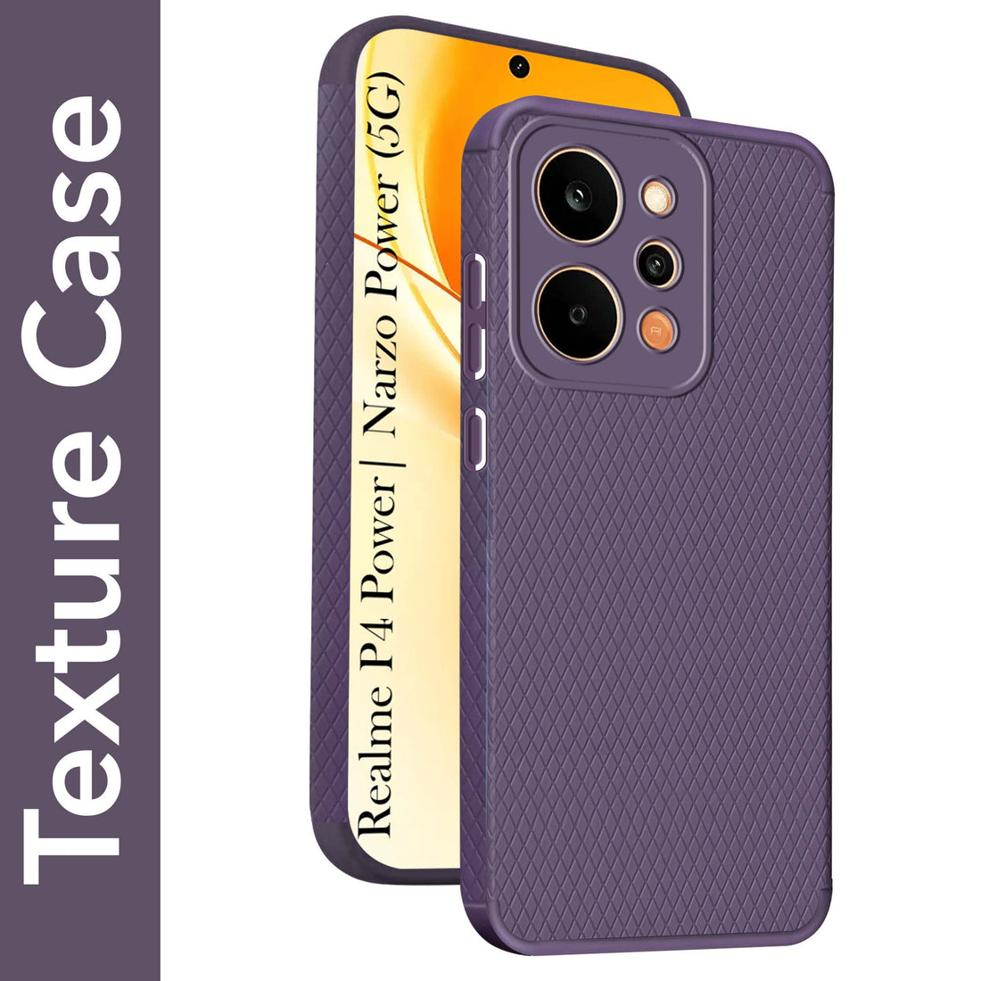 For Realme P4 Power 5G | Realme Narzo Power Back Cover Case Liquid Silicone (Camera Protection | Side Grip Texture | Soft and Flexible)