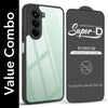 For OnePlus Nord CE 6 Lite Combo with Back Cover and 9H Tempered Glass (Lifetime Anti-Yellow | Crystal Clear Shockproof | Oleophobic Coating Screen Glass)