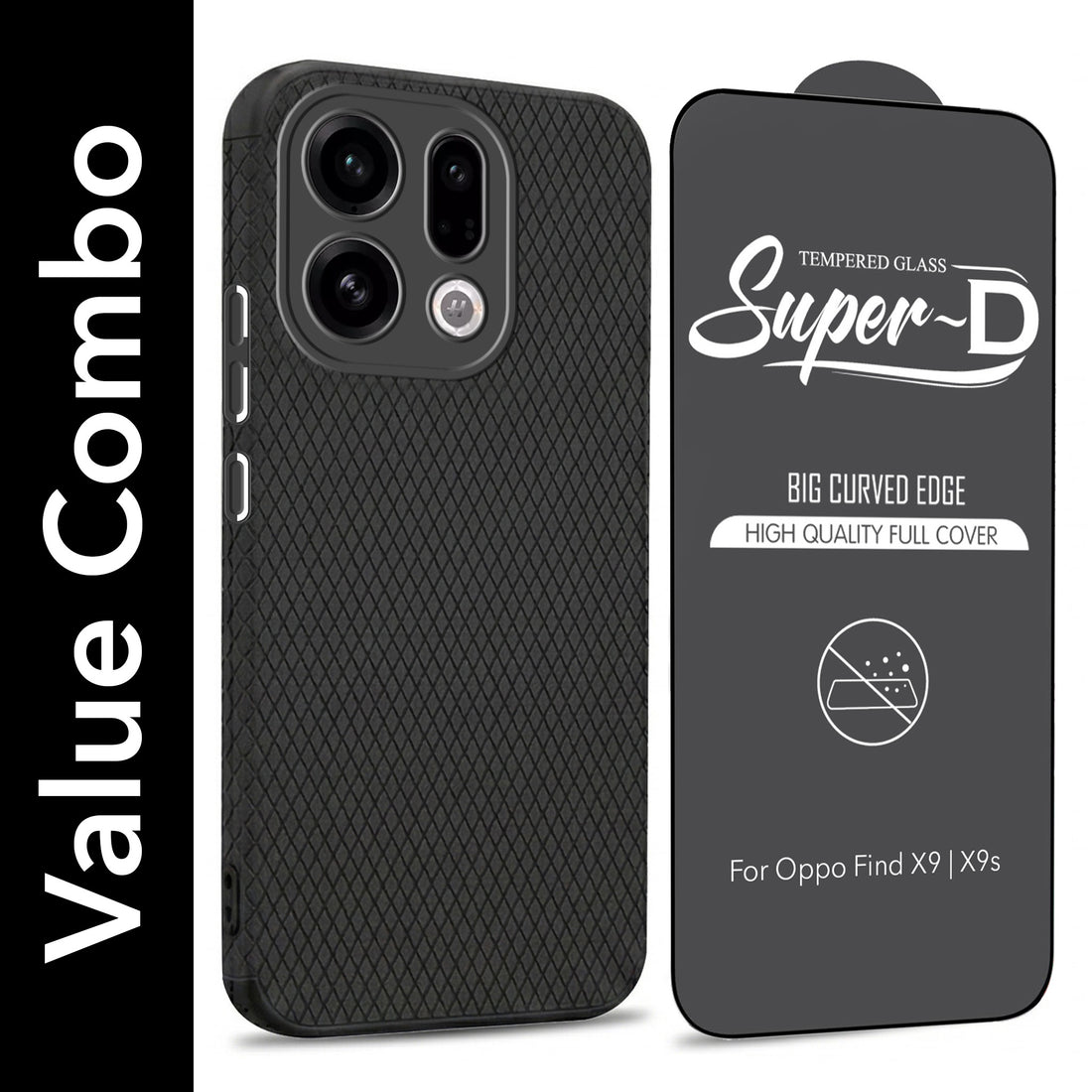 For Oppo Find X9 | Oppo Find X9s Combo with Back Cover and 9H Tempered Glass (Liquid Silicone | Camera Protection | Oleophobic Coating Screen Glass)