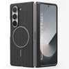 For Samsung Galaxy Z Fold 6 Back Cover Case Leather Finish (MagSafe Wireless Charging Compatible | Inside Microfiber Cloth)
