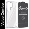 For Samsung Galaxy S26 Ultra Combo with Back Cover and 9H Tempered Glass (Lifetime Anti-Yellow | Sleek Hard Crystal | Oleophobic Coating Screen Glass)