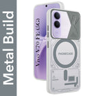For Vivo V70 FE 5G Metallic Back Cover Case (Metallic Camera Protection & Buttons | Translucent Milky Shade | Hard Polycarbonate)