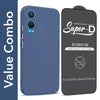 For Oneplus Nord CE 4 Lite 5G Combo with Back Cover and 9H Tempered Glass (Liquid Silicone | Camera Protection | Oleophobic Coating Screen Glass)