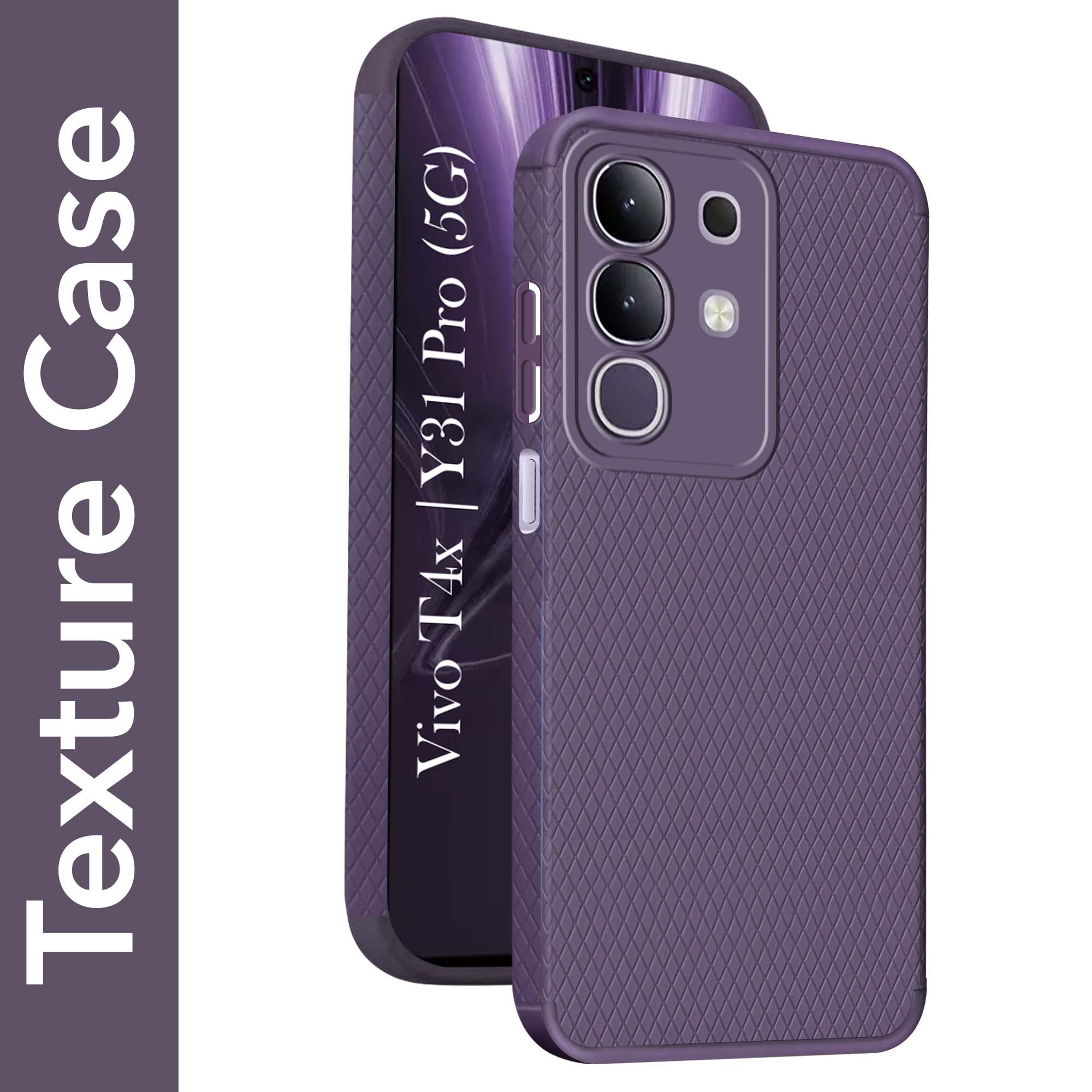 For Vivo T4x | Vivo Y31 Pro Back Cover Case (Liquid Silicone | Side Grip | Camera Protection)