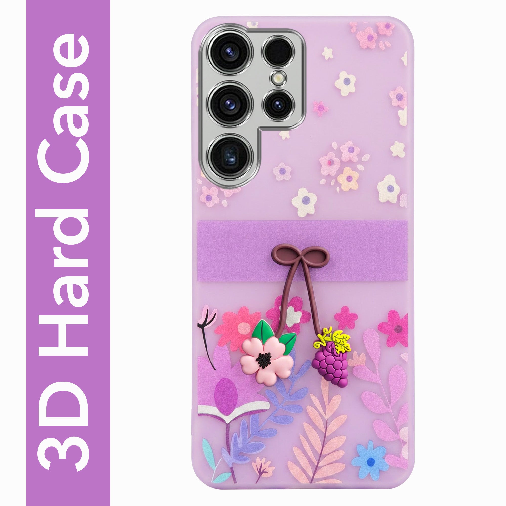For Samsung Galaxy S23 Ultra Back Cover Case (3D Cute Cartoons | Hard Back Side Soft | Matte Premium Finish | HD Printing)